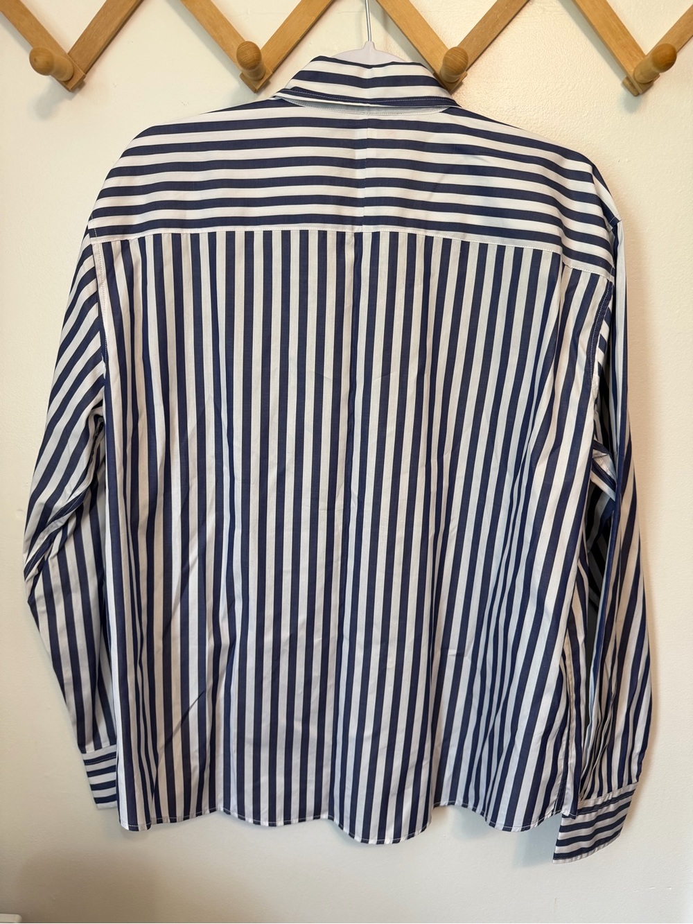 Frances Valentine Perfect Button Down Striped Large Classic Business Casual - Picture 4 of 4